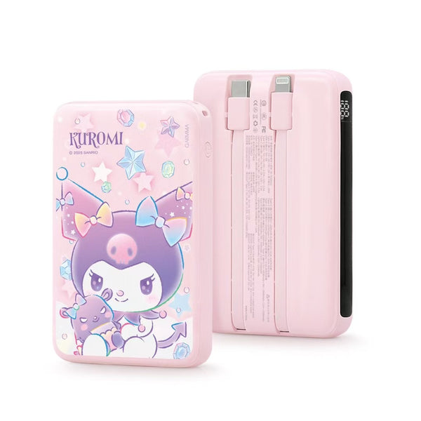 【門市發售】Garmma 永橙✖️Sanrio  Kuromi  10000mAh  數顯帶線外置充電器（只限香港發售，不設平郵）